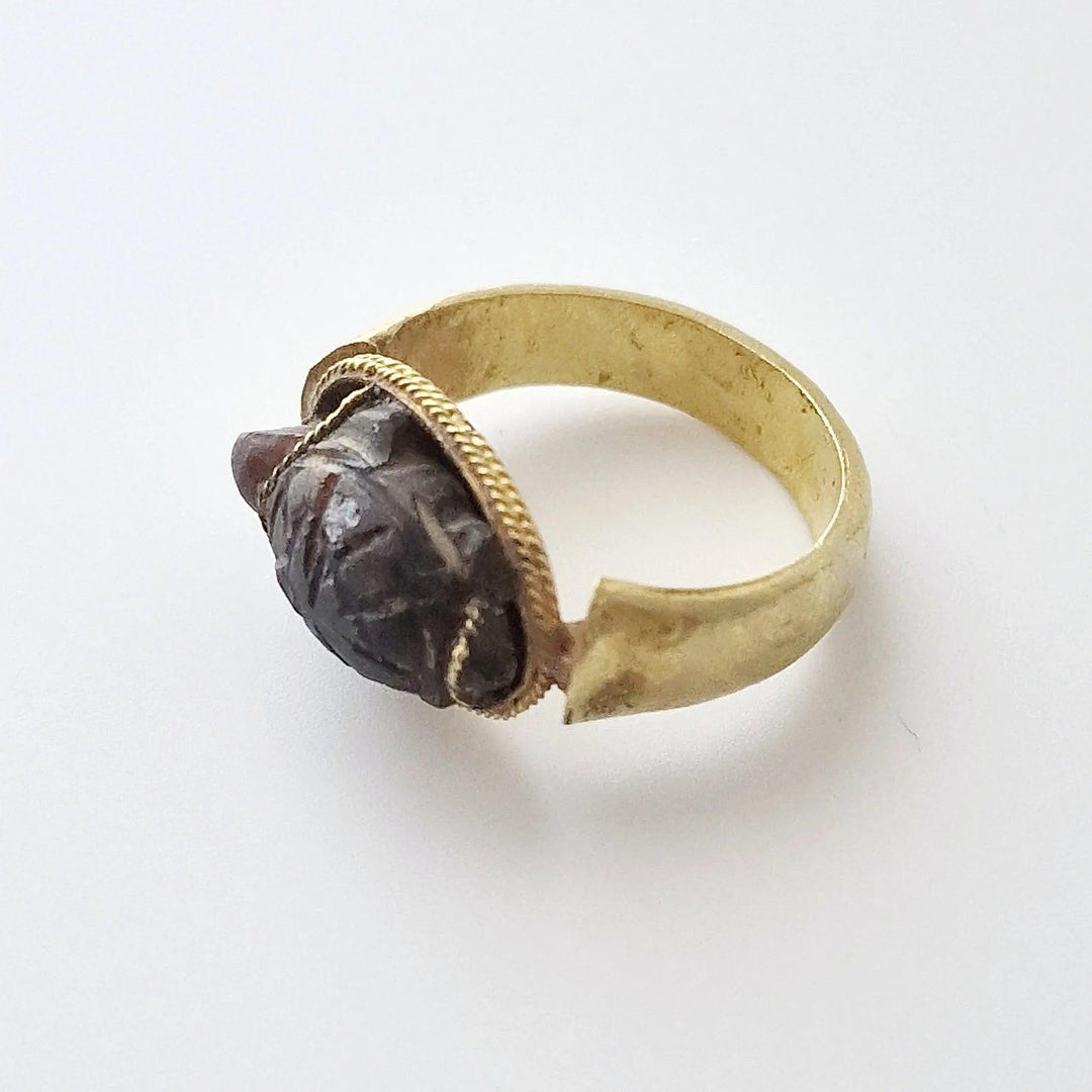 Greco-Roman Gold Ring with Tortoise Intaglio - 1st Millennium CE | Iranian Royal Family