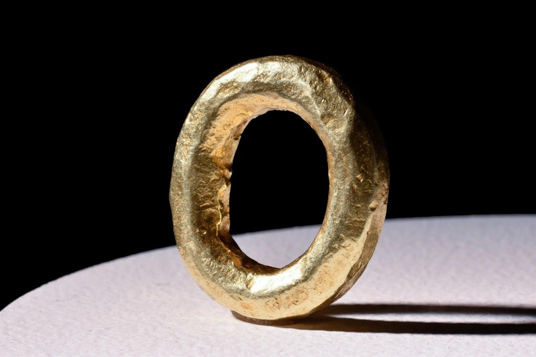 Viking Heavy Hack Gold Ring - 10th to 12th Century CE | Majestic Treasure with Hefty Allure
